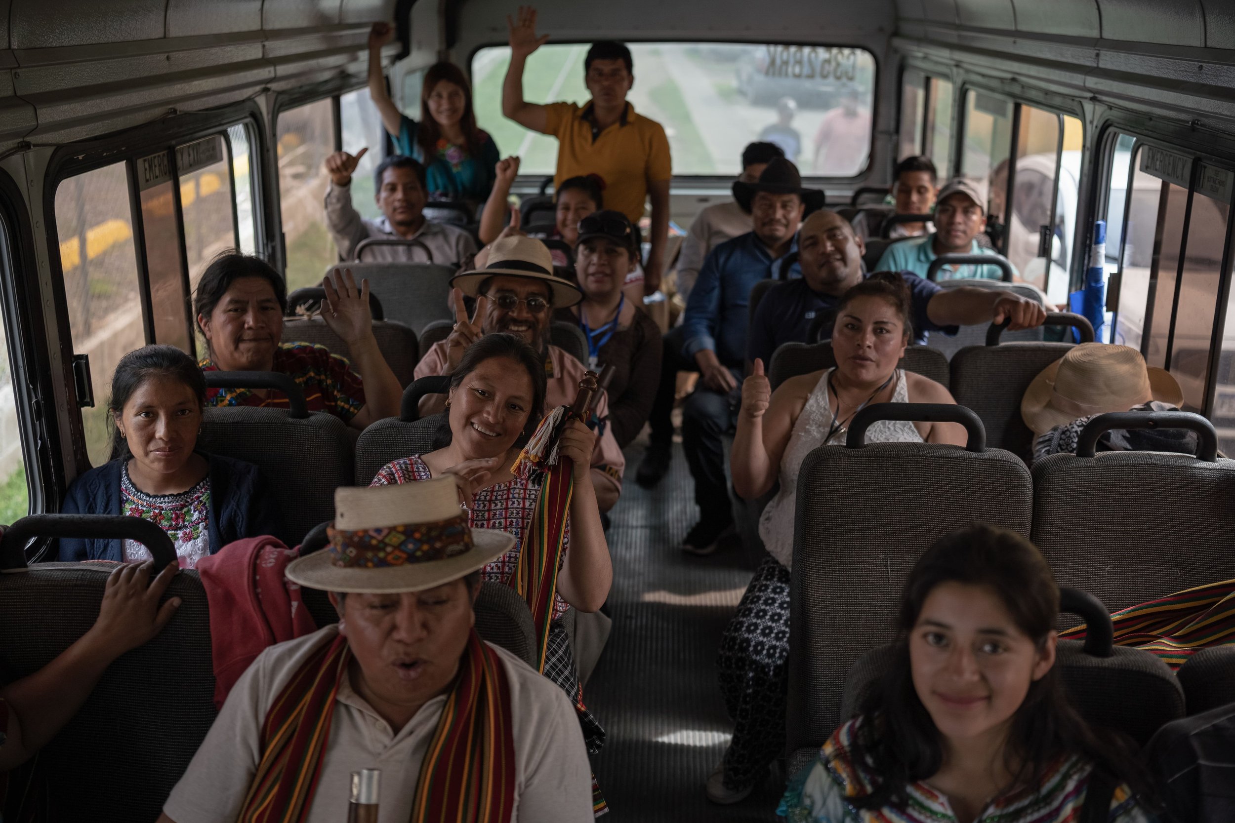  Autoridades de Iximulew durante un recorrido en la capital. Foto de Mario Godínez / Prensa Comunitaria 